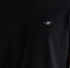 GANT Erkek Siyah Bisiklet Yaka Regular Fit Logolu T-Shirt