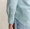 GANT Erkek Yeşil Regular Fit Çizgili Logolu Gömlek
