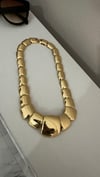 Gold Kare Detay Taş Kolye 