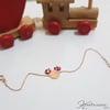 KIRMIZI MİNELİ MİCKEY BEBEK/ ÇOCUK İSİM GÜMÜŞ BİLEKLİK