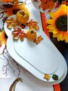 AUTUMN BÜYÜK PORSELEN OVAL SUNUM TABAĞI 34 cm