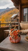 flower pumpkin degrade oranj 27 cm