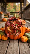 flower pumpkin oranj 27 cm