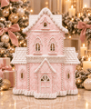 gingerbread houses pink 32 cm