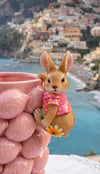 hanging rabbit barbie pembe puantiye