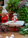 nutcracker kare tabak kırmızı 30*30 cm