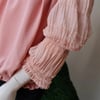 pembe crep kol gipeli şifon bluz