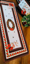 Red poinsettia runner 140*55 cm