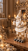 santa gift 43 cm crema