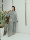 hira kısa tunik gri