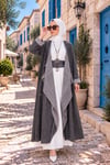 Kök Boya Yıkama Kimono Antrasit