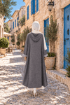 Kök Boya Yıkama Kimono Antrasit
