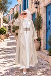 Kök Boya Yıkama Kimono Krem