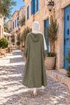 Kök Boya Yıkama Kimono Yeşil