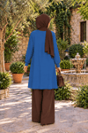 Penye Salaş Tunik İndigo Mavi