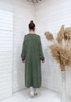 rahat basıc uzun tunik hakiyeşil