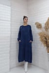 rahat basıc uzun tunik lacivert