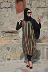 Renkli Salaş Tunik - Siyah
