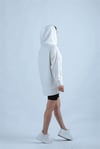 3 İplik Kumaş Oversize Sweat - Beyaz