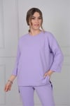 Crep Kumaş İkili Takım - Lila