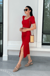 Scuba Fabric Double Suit - Red
