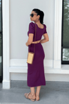 Scuba Fabric Double Suit - Eggplant Color