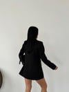 Double Kumaş Taş Detaylı Ceket - SİYAH