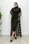 Ekose Desen Triko Takım - HAKİ YEŞİLİ