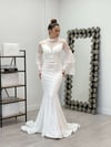 Full Dantel Balık Elbise - BEYAZ
