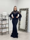 Full Dantel Balık Elbise - SİYAH