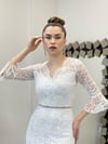 Full Güpür Balık Elbise - BEYAZ