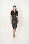 Velvet Sequin Jacket Dress - Silver