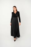 Crepe Fabric  Spangle Detailed Dress  - Black