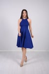 Mini Elbise - Saks Mavi