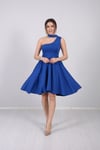 Mini Elbise - Saks Mavi