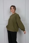 Orjinal Marka Zara Oversize T-Shirt - Haki