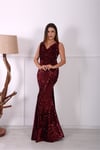 Payet Tasarım Elbise - Bordo
