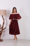 Payet Tasarım Elbise - Bordo