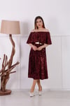 Payet Tasarım Elbise - Bordo
