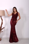 Payet Tasarım Elbise - Bordo