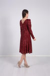 Payet Tasarım Midi Elbise - Bordo