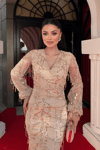 Sequin Fringed Design Dress Gold