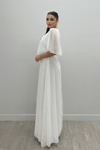Şifon Kumaş Bolero Detaylı Elbise - BEYAZ