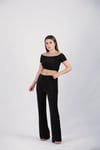 Simli Bustiyer Pantolon Takım -  Siyah