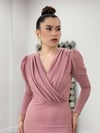 Simli Kalem Elbise - PUDRA