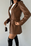 Suni Deri Blazer Ceket - TABA