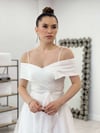 Tül Kumaş Askılı Midi Elbise - BEYAZ