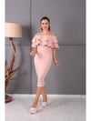 Volanlı Elbise - PUDRA