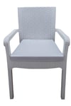 RATTAN KOLTUK MİNDERİ SU GEÇİRMEZ KUMAŞ 5 CM GRİ SÜNGER-BEYAZ