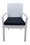 RATTAN KOLTUK MİNDERİ SU GEÇİRMEZ KUMAŞ 5 CM GRİ SÜNGER-SİYAH